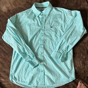 Cinch Men's Patterned Button-Down Shirt Sz M